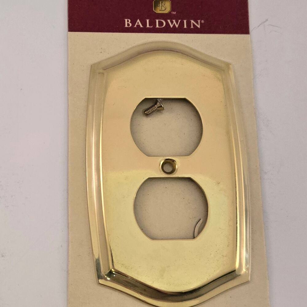 Baldwin Brass 4757-030-CD Switch Plate Polished Solid Brass Duplex Outlet Cover